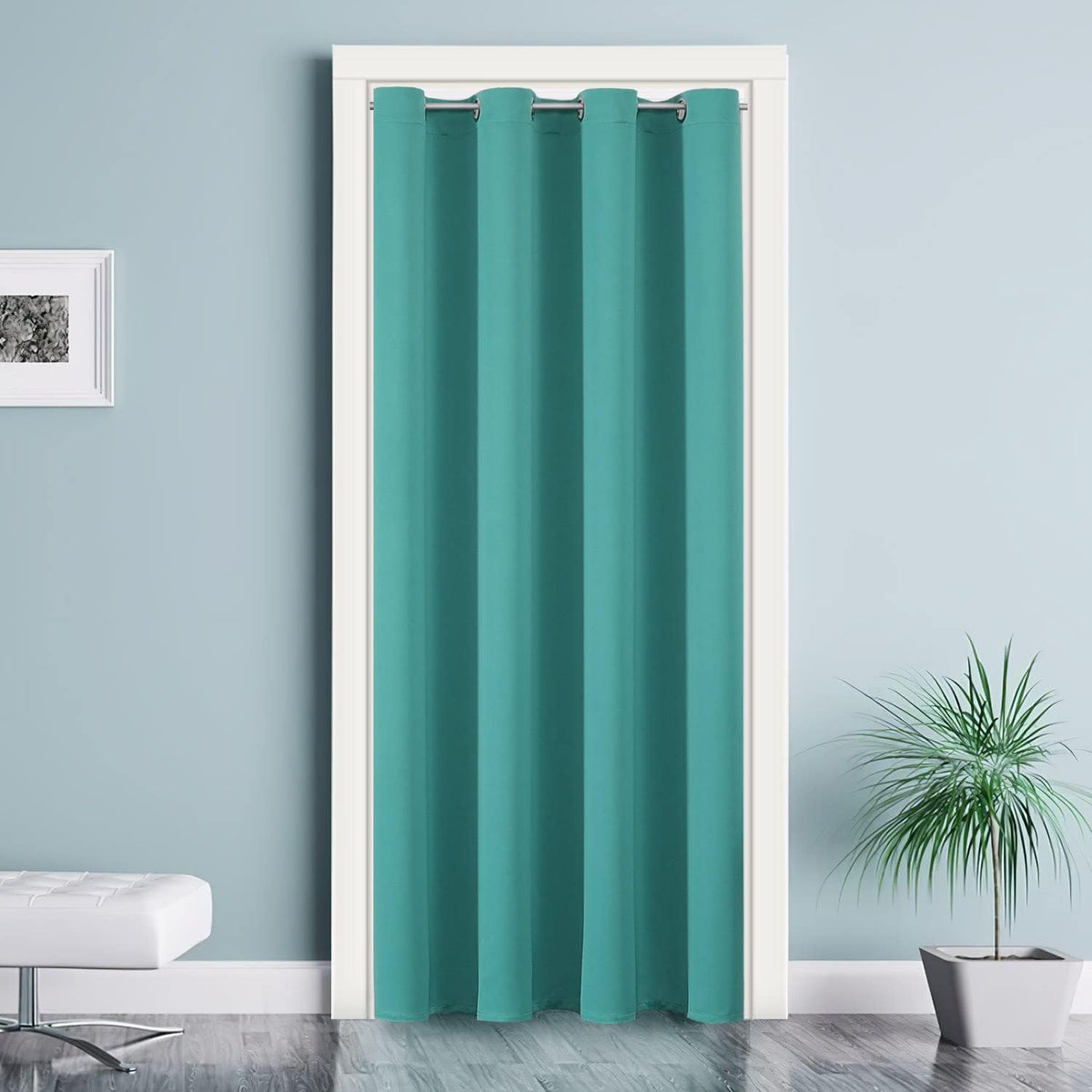 ChrisDowa Blackout Curtains Door Curtain for Doorway Privacy Closet Drapes