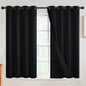 SimpleHome Cream 100% Blackout Curtains Room Darkening Living Room 84 Inch