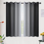 SimpleHome Ombre Black to Grey White Curtains for Living Room 52Wx84L