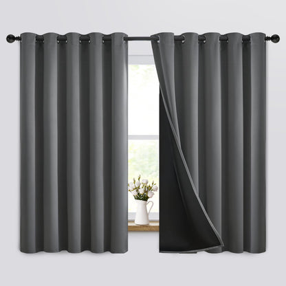 Yakamok Emerald Green Blackout Curtains 84 inches for Living Room, 52" Wide