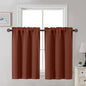 Gwine Black Tier Curtains 24 Inch Long 2 Panels for Kitchen