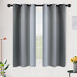SimpleHome Ombre Black to Grey White Curtains for Living Room 52Wx84L