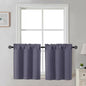Gwine Black Tier Curtains 24 Inch Long 2 Panels for Kitchen