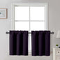 Gwine Black Tier Curtains 24 Inch Long 2 Panels for Kitchen