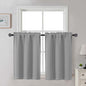Gwine Black Tier Curtains 24 Inch Long 2 Panels for Kitchen