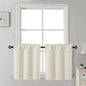 Gwine Black Tier Curtains 24 Inch Long 2 Panels for Kitchen