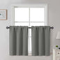 Gwine Black Tier Curtains 24 Inch Long 2 Panels for Kitchen