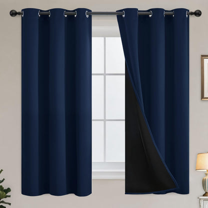 Yakamok Emerald Green Blackout Curtains 84 inches for Living Room, 52" Wide