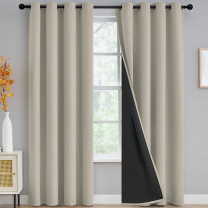 Yakamok Emerald Green Blackout Curtains 84 inches for Living Room, 52" Wide