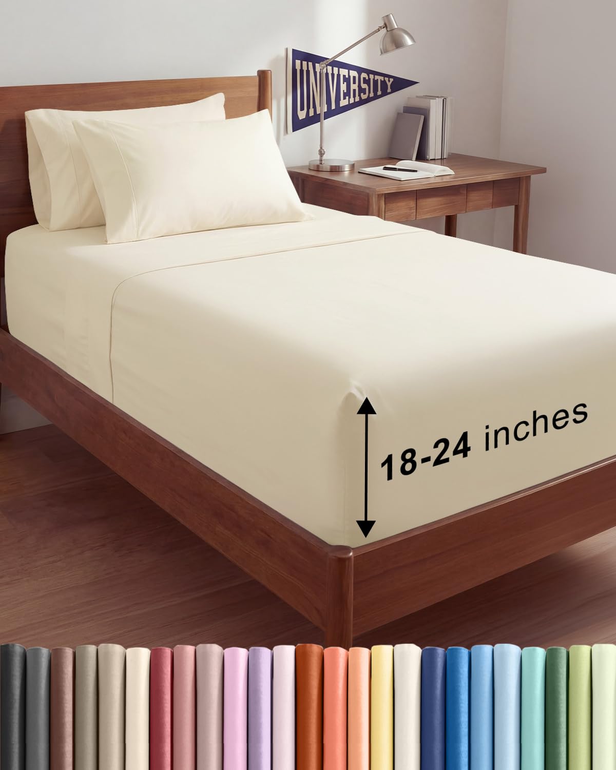 CGK Extra Deep King Sheet Set - 6pc Cooling Sheets - White