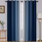 SimpleHome Ombre Black to Grey White Curtains for Living Room 52Wx84L
