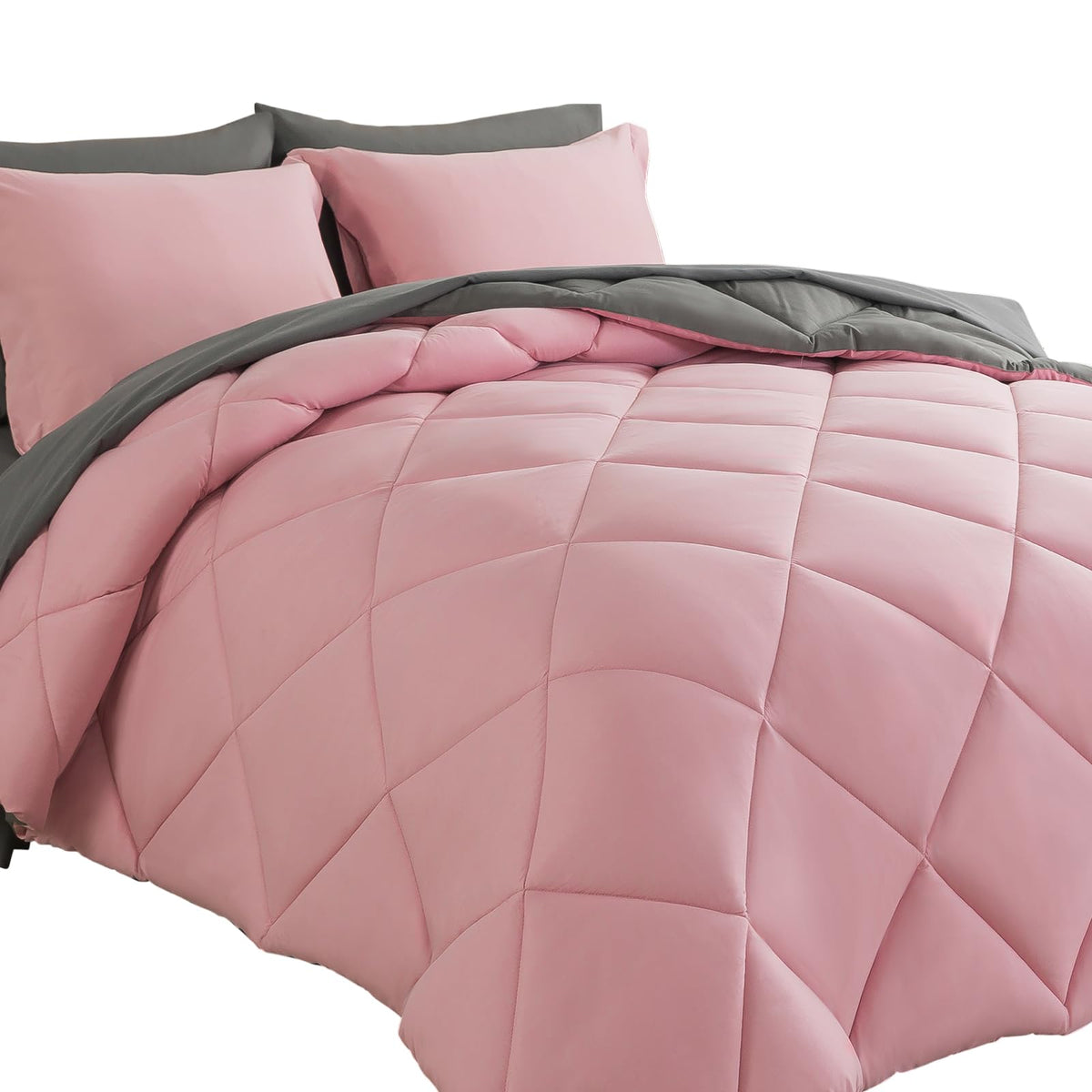 Cosybay 7pcs Reversible Comforter Set Full Down Alternative Bedding Sets