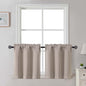 Gwine Black Tier Curtains 24 Inch Long 2 Panels for Kitchen