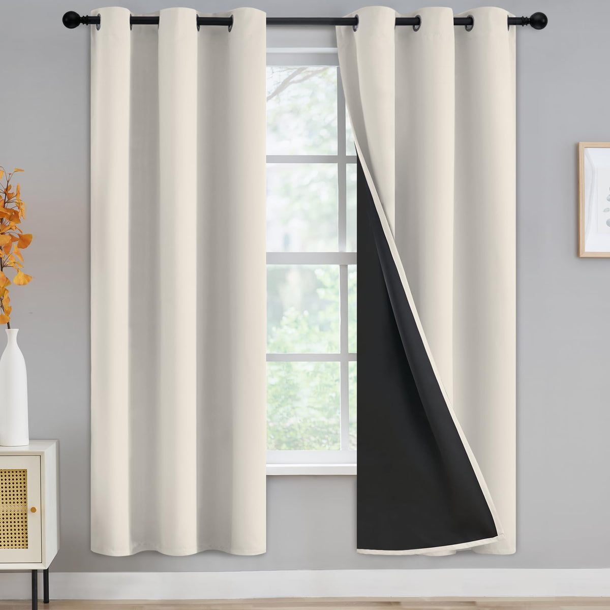 Yakamok Emerald Green Blackout Curtains 84 inches for Living Room, 52" Wide