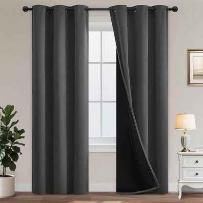 Yakamok Emerald Green Blackout Curtains 84 inches for Living Room, 52" Wide