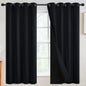 SimpleHome Cream 100% Blackout Curtains Room Darkening Living Room 84 Inch