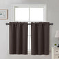 Gwine Black Tier Curtains 24 Inch Long 2 Panels for Kitchen