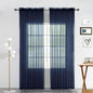 SpaceDresser Sheer Voile Curtains for Living Room 84 Inch Long 2 Panels