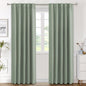 H.VERSAILTEX Blackout Curtains Thermal Insulated Window Treatment Panels Room Darkening Blackout Drapes for Living Room Back Tab/Rod Pocket Bedroom Draperies, 52 x 84 Inch, Light Sage, 2 Panels