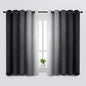 SimpleHome Ombre Black to Grey White Curtains for Living Room 52Wx84L