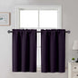 Gwine Black Tier Curtains 24 Inch Long 2 Panels for Kitchen