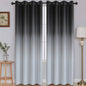 SimpleHome Ombre Black to Grey White Curtains for Living Room 52Wx84L