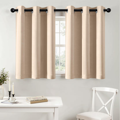 MIULEE Blackout Curtains for Bedroom 2 Panels 40 x 63 Inch Long Black