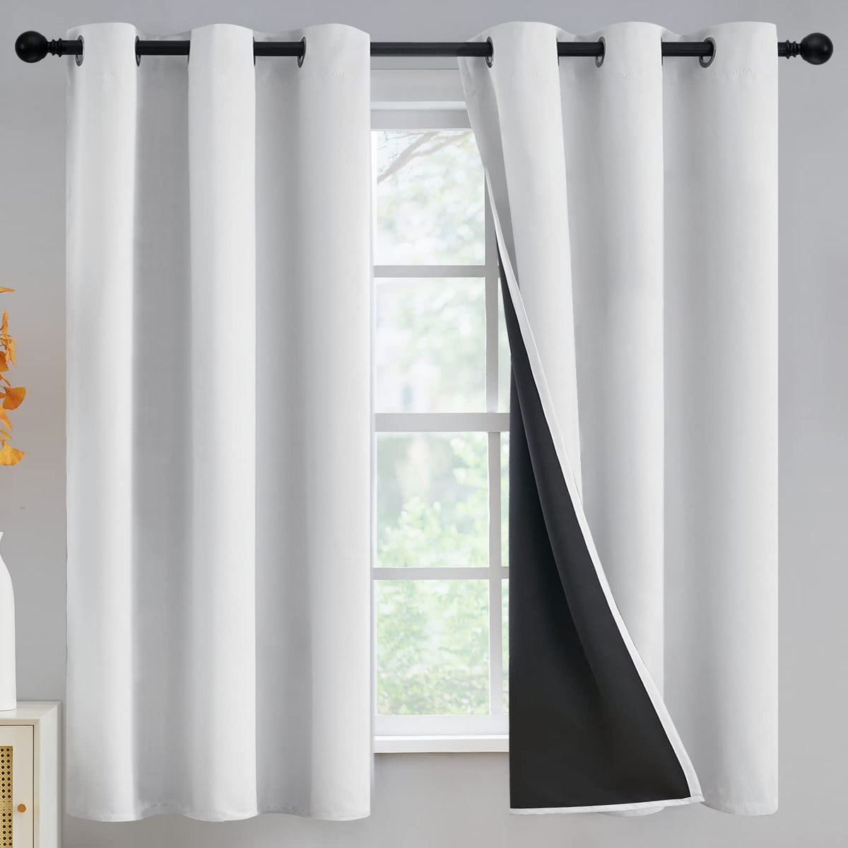 Yakamok Emerald Green Blackout Curtains 84 inches for Living Room, 52" Wide