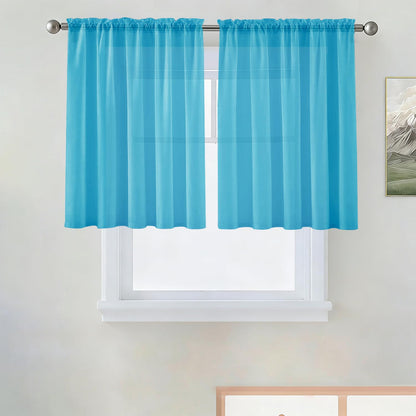 SpaceDresser Sheer Voile Curtains for Living Room 84 Inch Long 2 Panels