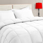 TAIMIT Twin Size Comforter Set - 5 Pieces, Bed in a Bag Bedding Sets with All Season Soft Quilted Warm Fluffy Reversible Comforter,Flat Sheet,Fitted Sheet,1 Pillow Shams,1 Pillowcases,Black