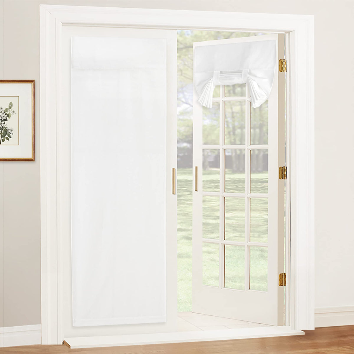 RYB HOME Tricia Room Darkening Curtains for French Door,Door Curtain Blinds