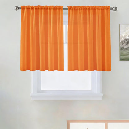 SpaceDresser Sheer Voile Curtains for Living Room 84 Inch Long 2 Panels