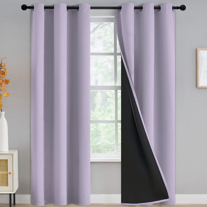 Yakamok Emerald Green Blackout Curtains 84 inches for Living Room, 52" Wide