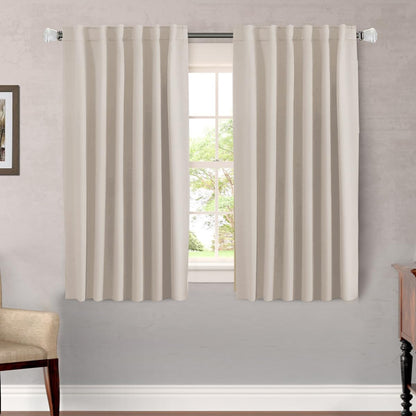 H.VERSAILTEX Blackout Curtains Thermal Insulated Window Treatment Panels Room Darkening Blackout Drapes for Living Room Back Tab/Rod Pocket Bedroom Draperies, 52 x 84 Inch, Light Sage, 2 Panels