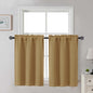 Gwine Black Tier Curtains 24 Inch Long 2 Panels for Kitchen