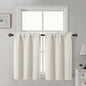 Gwine Black Tier Curtains 24 Inch Long 2 Panels for Kitchen