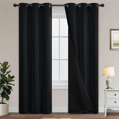 Yakamok Emerald Green Blackout Curtains 84 inches for Living Room, 52" Wide