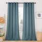 NICETOWN Semi Sheer Linen Ivory Curtains for Bedroom, W52xL84, 2 Panels