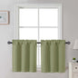 Gwine Black Tier Curtains 24 Inch Long 2 Panels for Kitchen