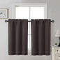 Gwine Black Tier Curtains 24 Inch Long 2 Panels for Kitchen