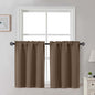 Gwine Black Tier Curtains 24 Inch Long 2 Panels for Kitchen
