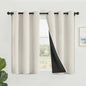 SimpleHome Cream 100% Blackout Curtains Room Darkening Living Room 84 Inch