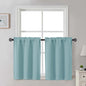 Gwine Black Tier Curtains 24 Inch Long 2 Panels for Kitchen