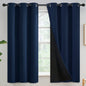 Yakamok Emerald Green Blackout Curtains 84 inches for Living Room, 52" Wide