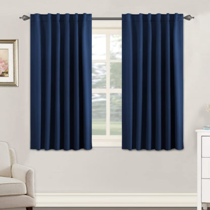 H.VERSAILTEX Blackout Curtains Thermal Insulated Window Treatment Panels Room Darkening Blackout Drapes for Living Room Back Tab/Rod Pocket Bedroom Draperies, 52 x 84 Inch, Light Sage, 2 Panels
