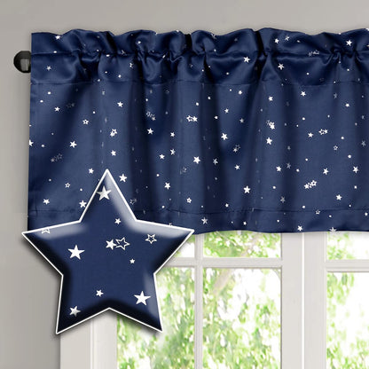 H.VERSAILTEX Blackout Curtain Valances for Kitchen Window/Living Room/Bathroom Privacy Added Rod Pocket Home Decoration Winow Valance, 52" W x 18" L, Floral in Sage and Brown
