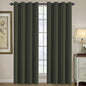 H.VERSAILTEX 100% Blackout Curtains for Bedroom Black Out Curtains 96 inch Thermal Insulated Long Blackout Curtains for Living Room, Energy Saving Curtains for Patio Door Grommet (1 Panel, Jet Black)