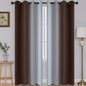 SimpleHome Ombre Black to Grey White Curtains for Living Room 52Wx84L
