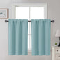 Gwine Black Tier Curtains 24 Inch Long 2 Panels for Kitchen