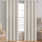 H.VERSAILTEX 100% Blackout Curtains for Bedroom Black Out Curtains 96 inch Thermal Insulated Long Blackout Curtains for Living Room, Energy Saving Curtains for Patio Door Grommet (1 Panel, Jet Black)